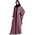 Front open kaftan with embroidery work- Puce Pink Front open kaftan with embroidery work- Puce Pink